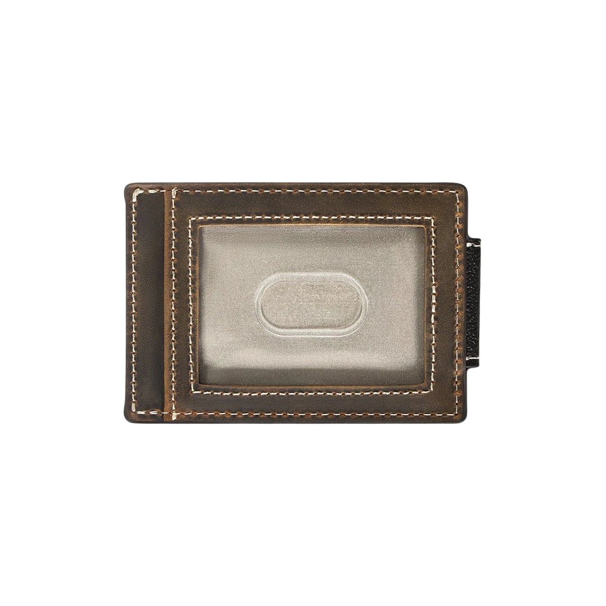 Brown Ariat Work Card Case Wallet by M&F featuring a compact design with card slots and a sleek leather finish.
