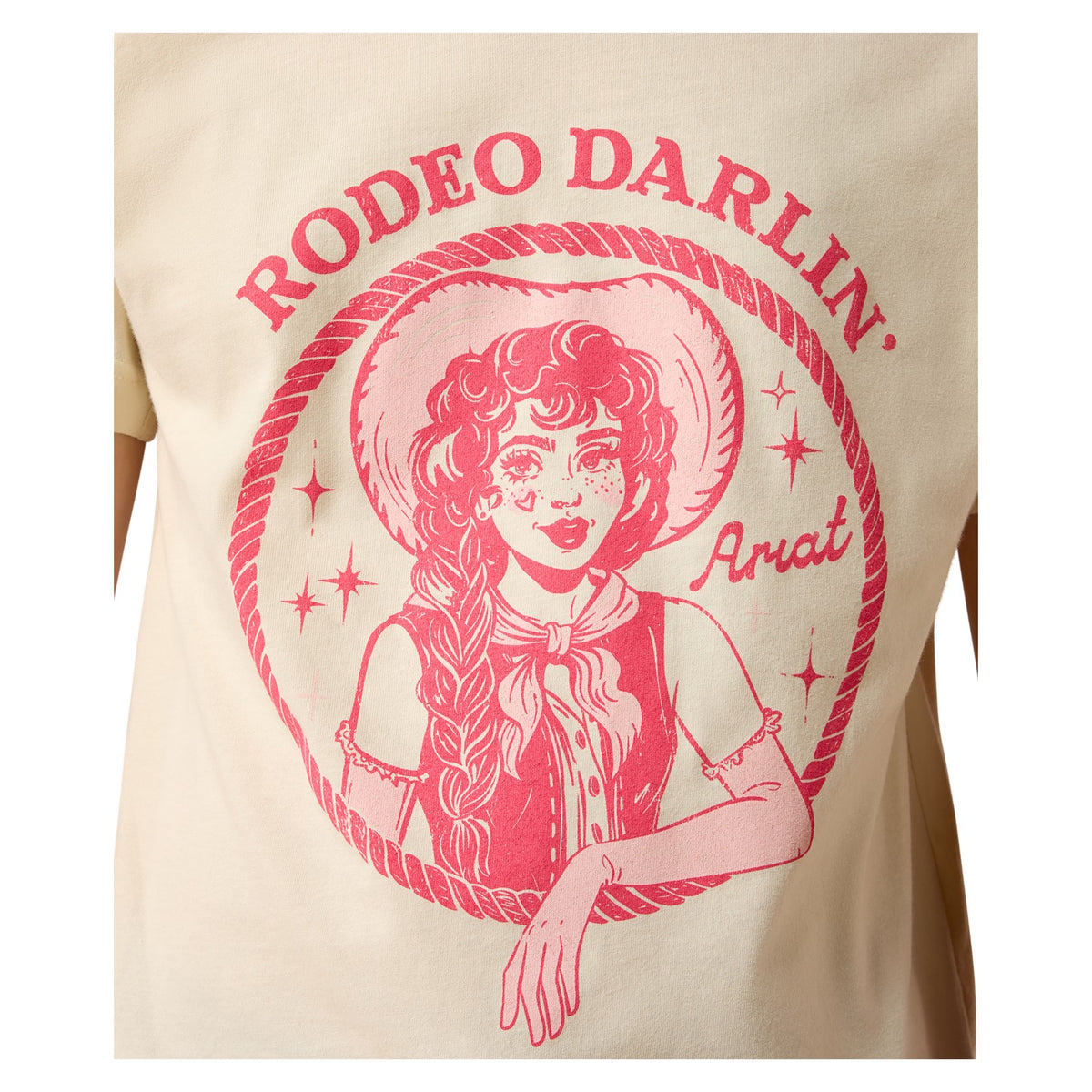 Ariat Youth Rodeo Darlin T-Shirt, Natural – detail