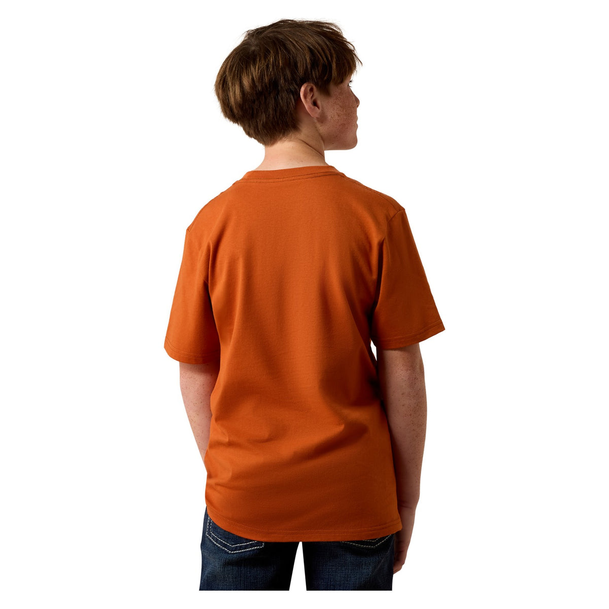 Ariat Youth Tough As Leather T-Shirt, Bombay Brown – back