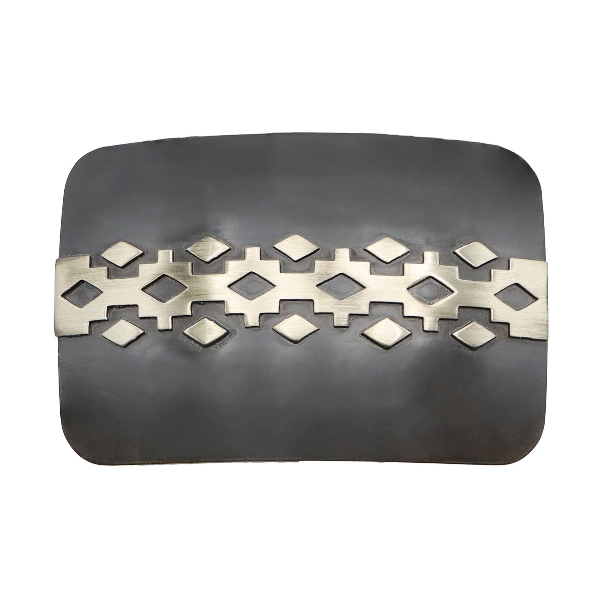 AndWest Aztec Stitch Patina belt buckle with intricate design and antique finish, perfect for western or casual belts.