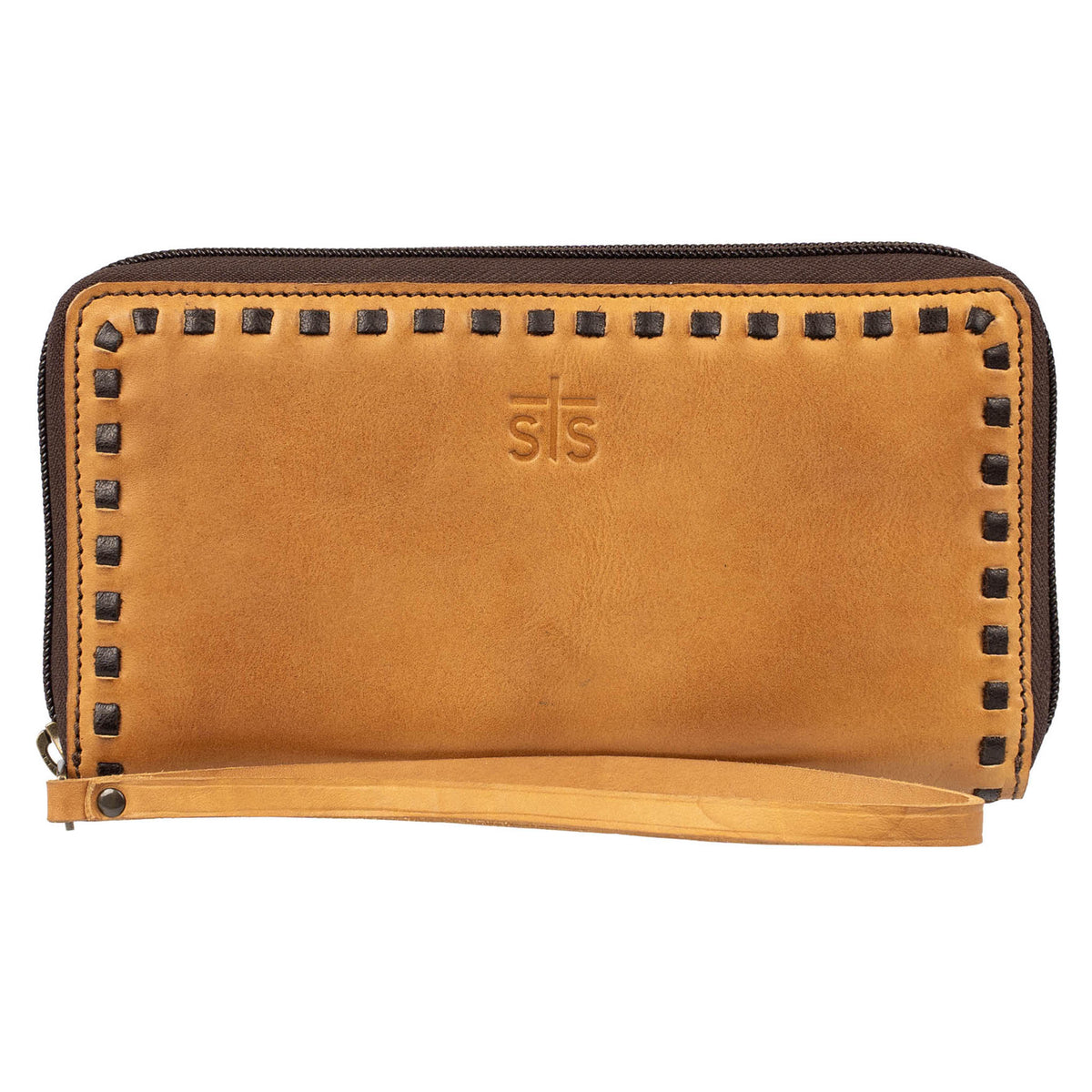 Tan Berkley bifold wallet from STS Ranchwear featuring leather construction and classic design.