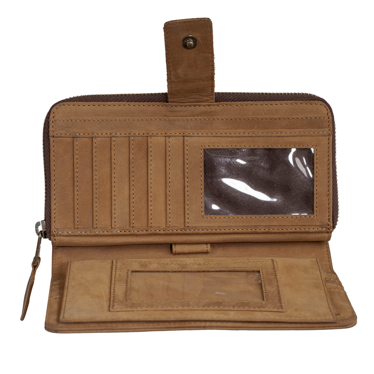 STS Ranchwear Baroness Basic Bliss Chelsea Wallet with metal snap closure and multiple card slots, in a stylish design.