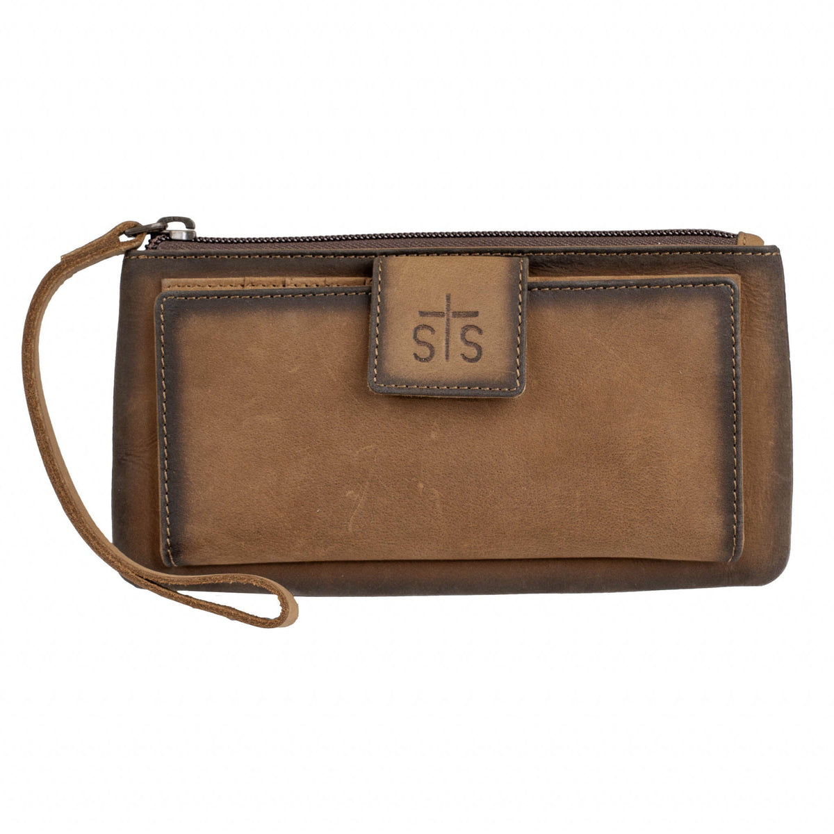 STSRanchwear Baroness Basic Bliss Haley Wallet with multiple card slots and zipper closure, made of high-quality leather.