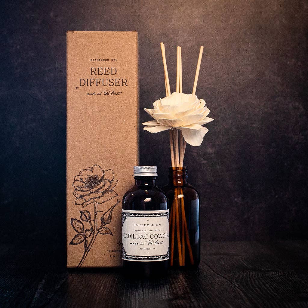 R. Rebellion Cadillac Cowgirl Reed Diffuser, 4 oz – with box