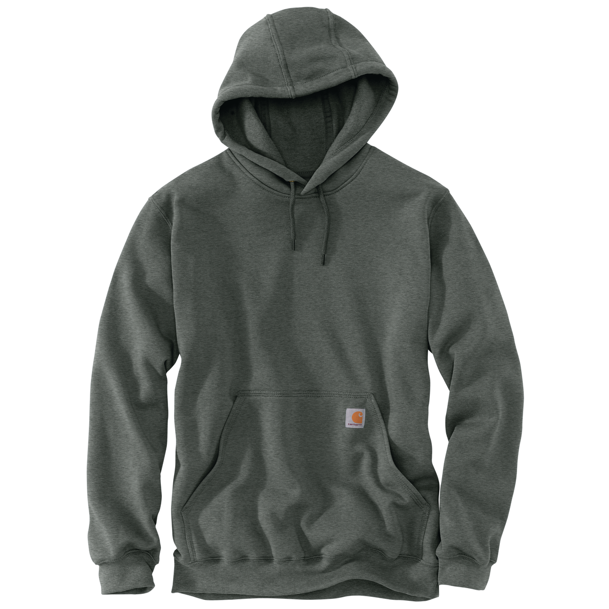 Carhartt Men's Marquette Sweatshirt in Carbon Heather, casual sweatshirt with ribbed cuffs and crew neckline.