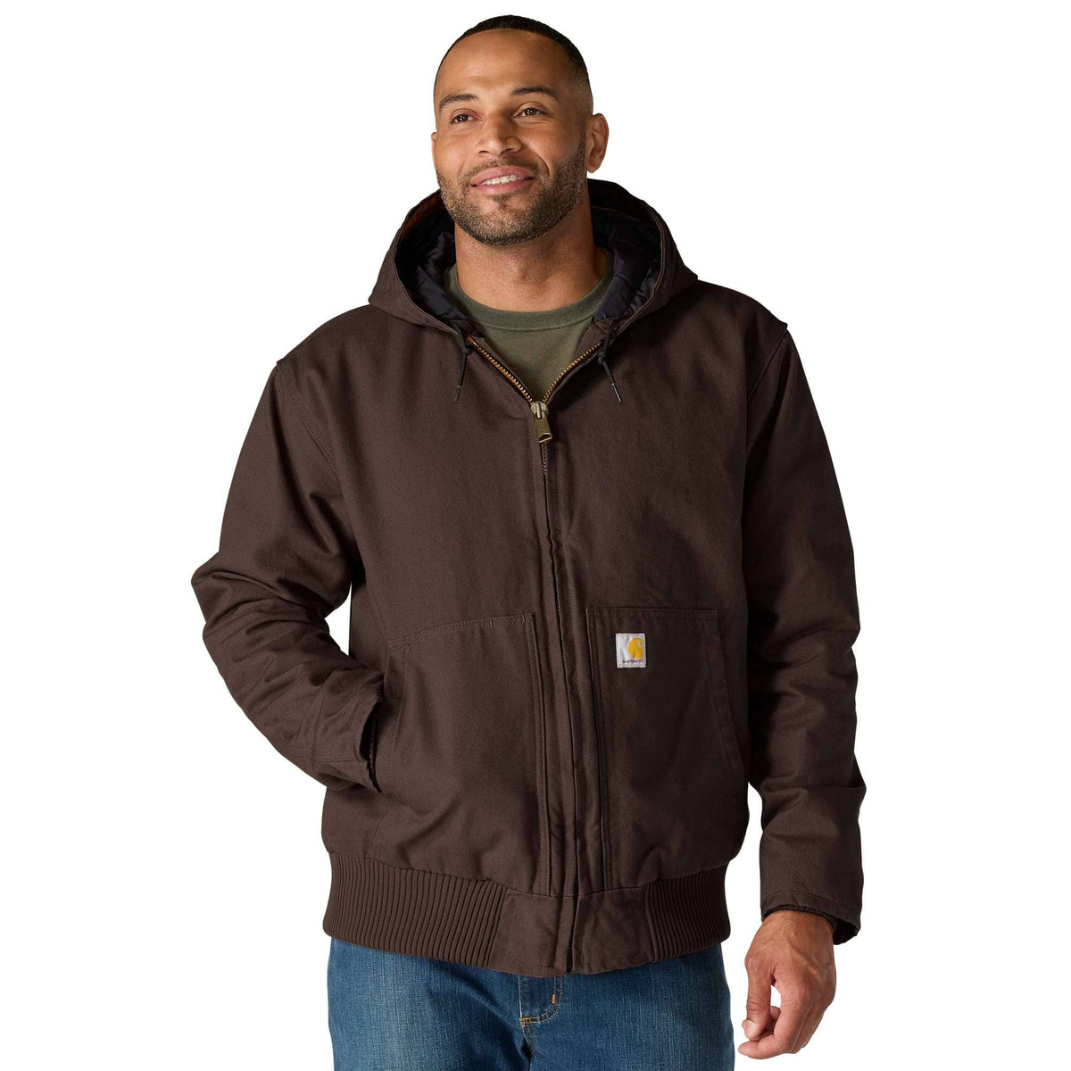 Carhartt Men's Insulated Active Jac, Dark Brown – front