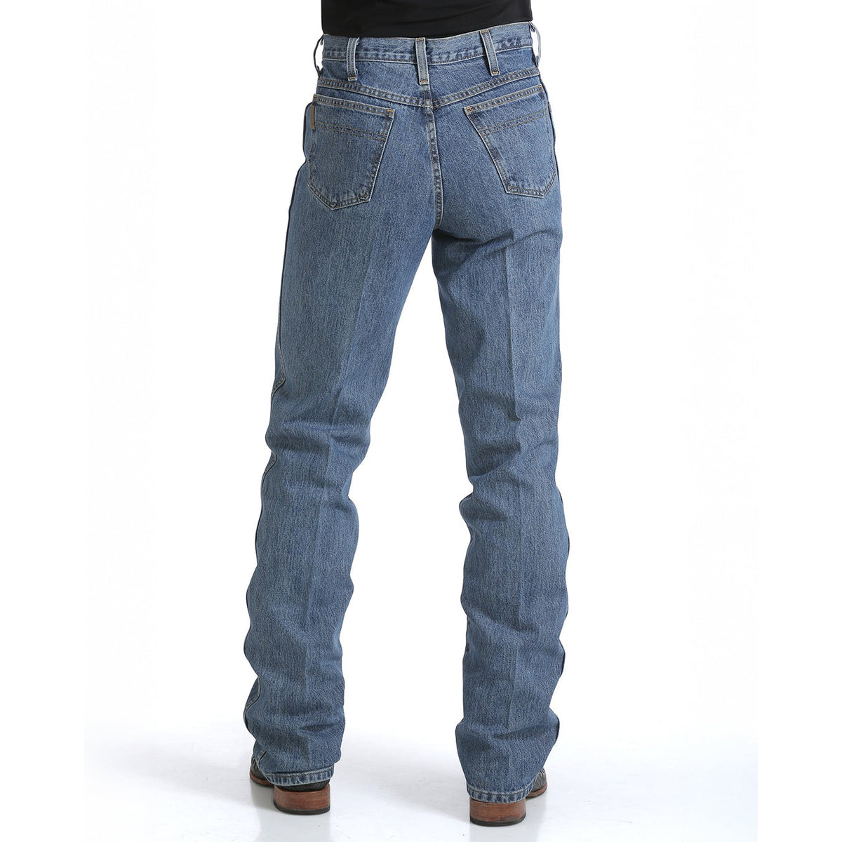 Cinch Men's Bronze Label Slim Fit Rigid Jean, Medium Stone – back