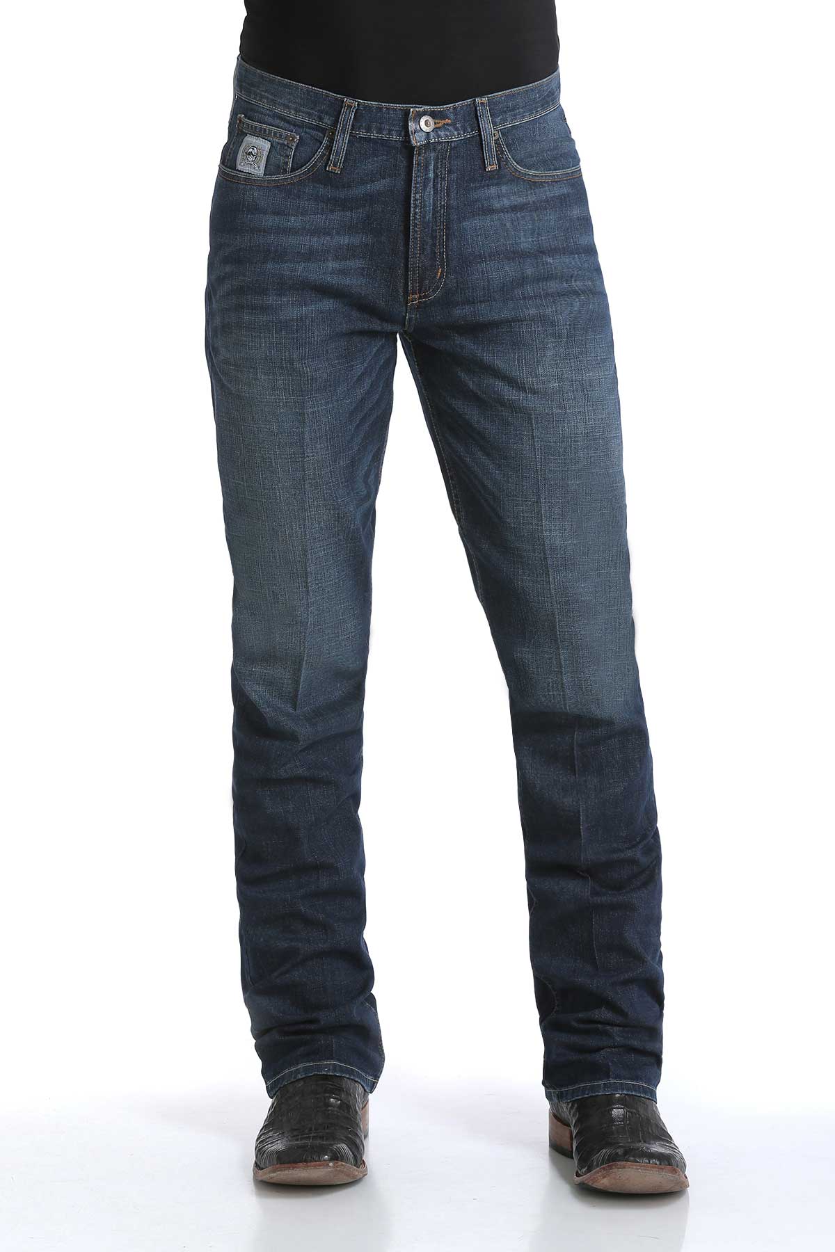 Cinch Men's Silver Label 006 Slim Fit Performance Jean, Dark Stone – front