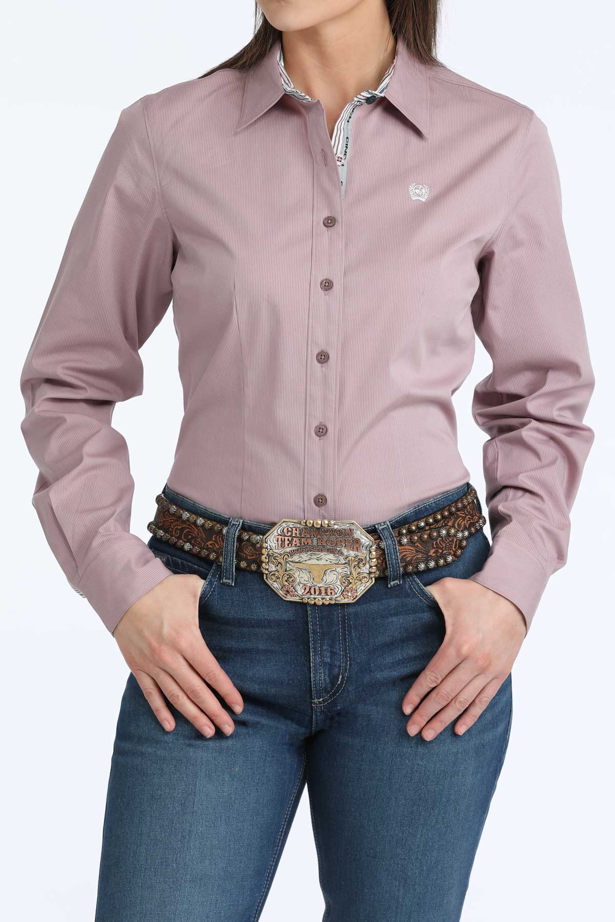 Cinch Womens Lilac Stripe MSW9165084 - view 1