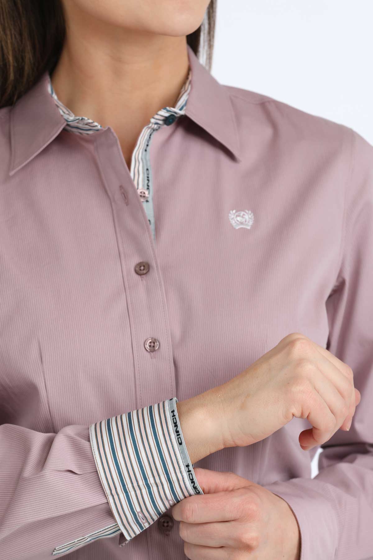 Cinch Womens Lilac Stripe MSW9165084 - view 4