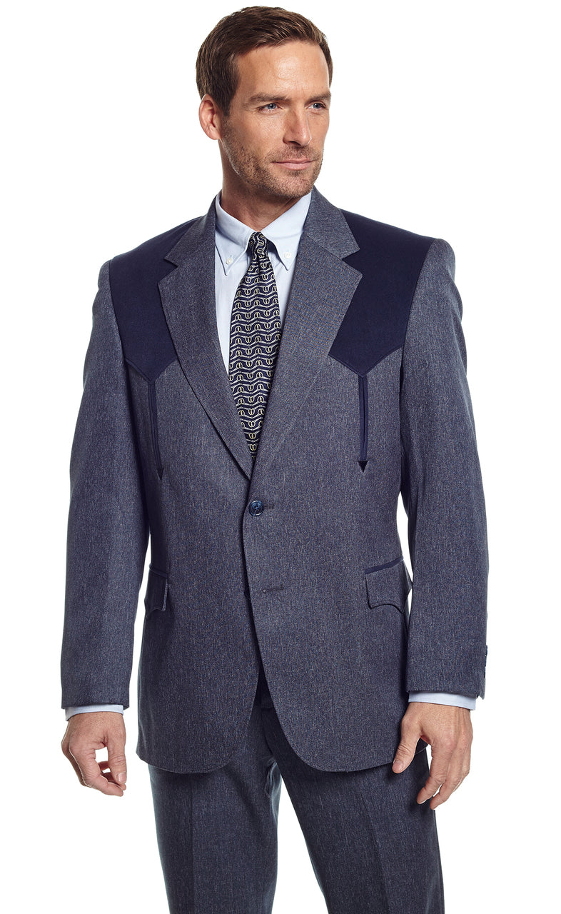 Circle S Mens Heather Navy CC2976 - view 1
