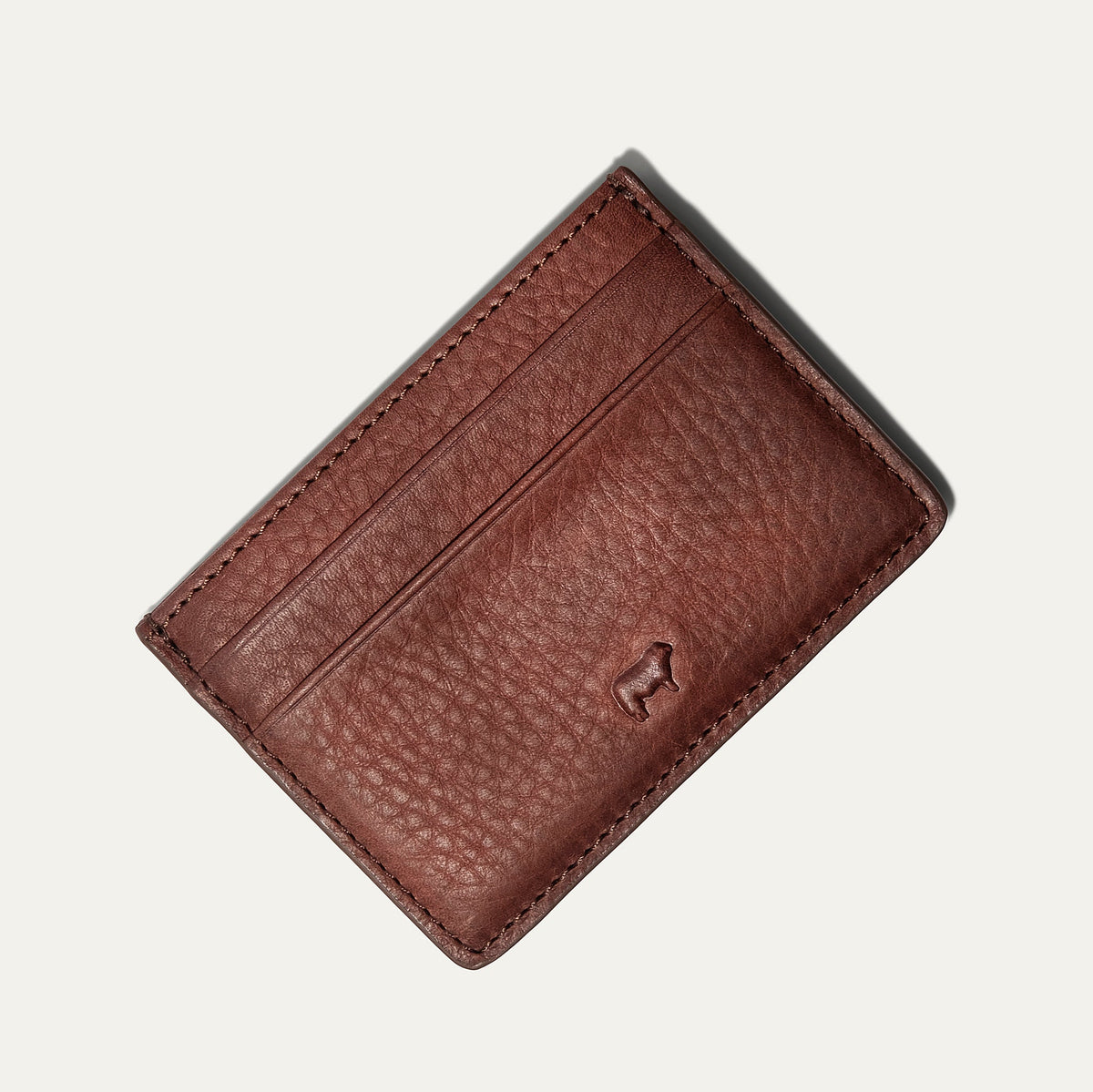 Will Leather Goods classic front pocket card case wallet shown with sleek leather exterior and compact design for everyday use.