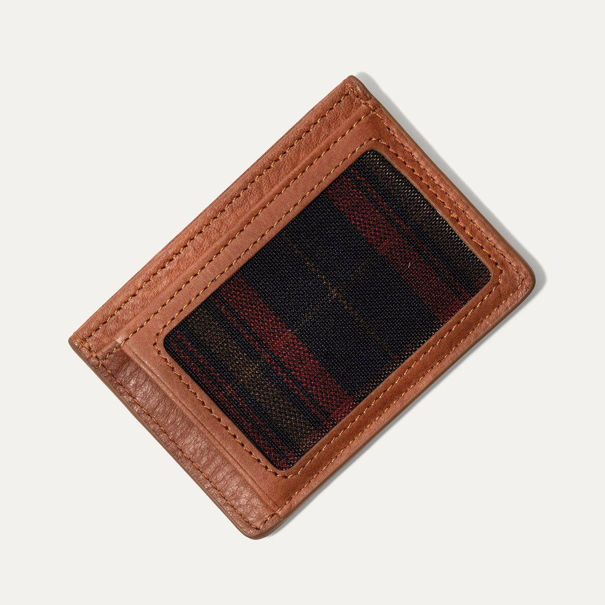 Will Leather Goods classic front pocket card case wallet in smooth leather with a slim, minimalist design and front pocket storage.