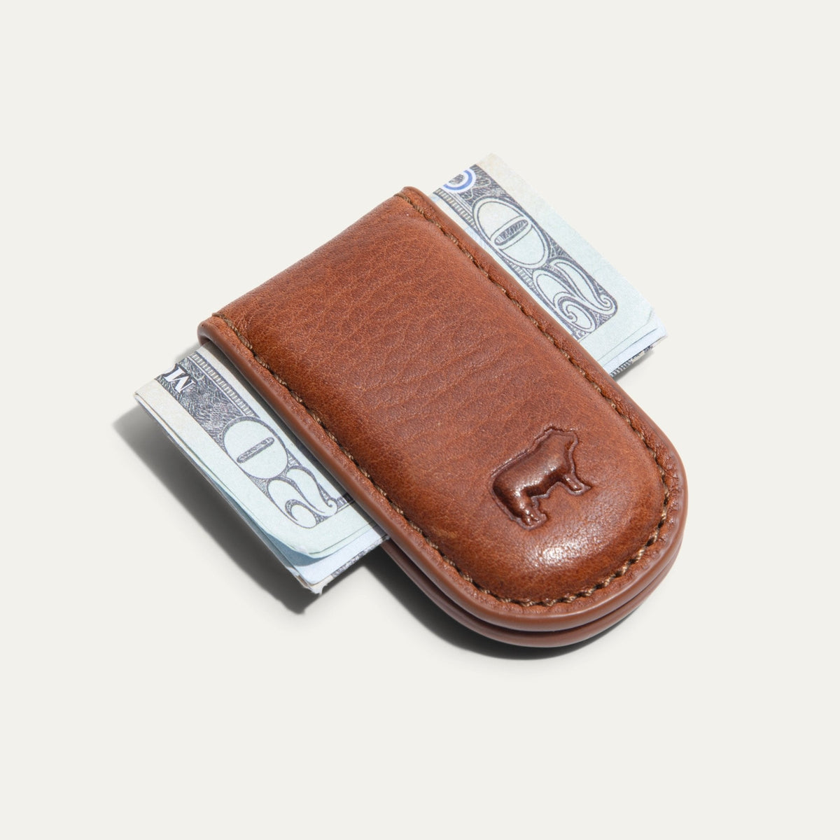 Will Leather Goods classic money clip wallet with sleek leather design and minimalist style for secure cash organization.