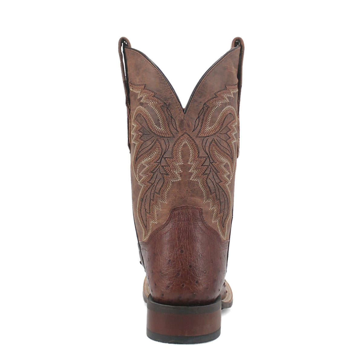 Dan Post Men's Alamosa Full Quill Ostrich Boot, Chocolate – heel