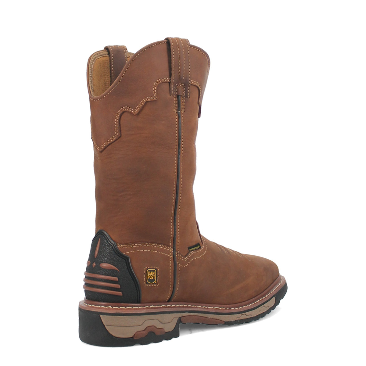 Dan Post Men's Blayde Steel Toe Waterproof Leather Boot, Saddle Tan – 3-4 back inside