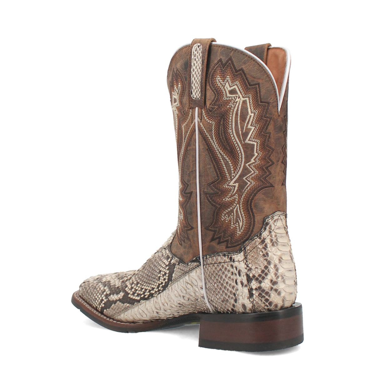 Dan Post Men's Brutus Python Boot, Natural/Brown – 3-4 back