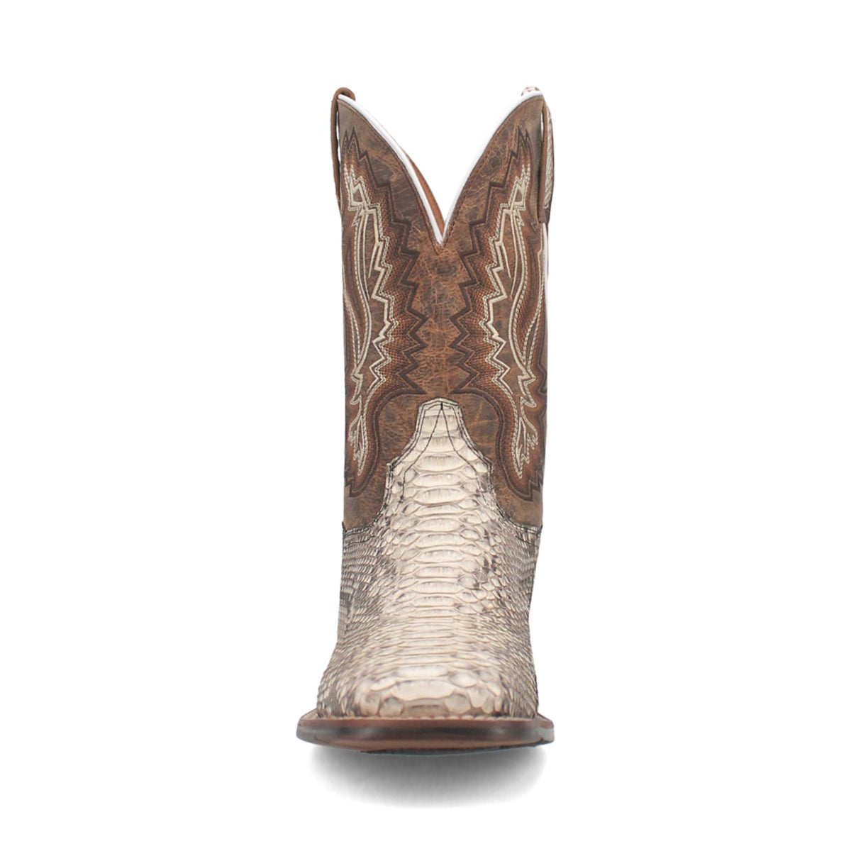 Dan Post Men's Brutus Python Boot, Natural/Brown – toe