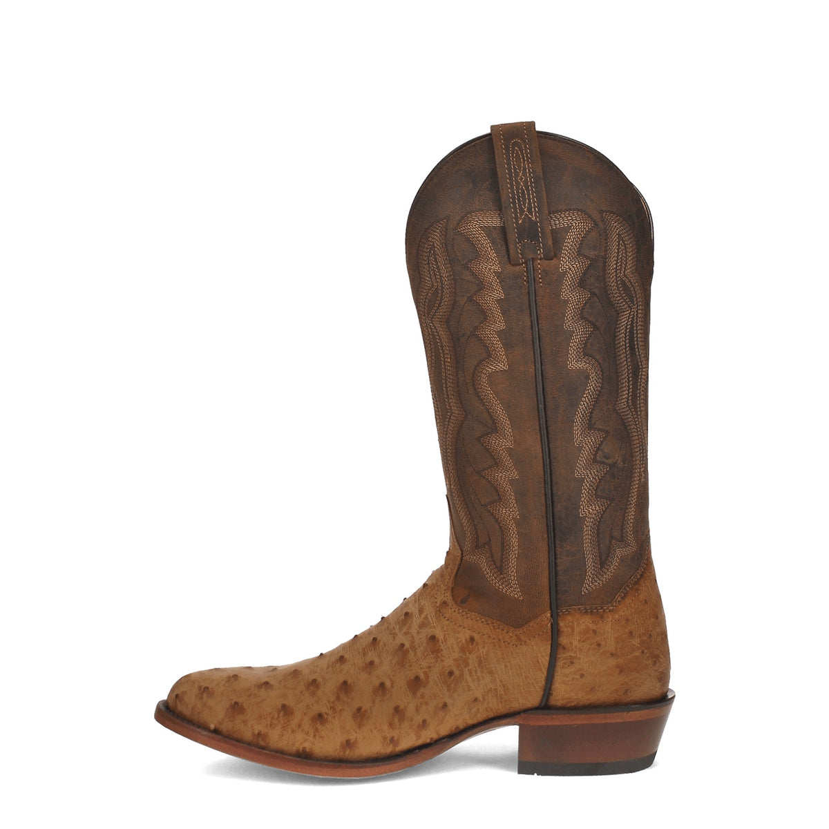 Dan Post Men's Gehrig Full Quill Ostrich Boot, Saddle – inside