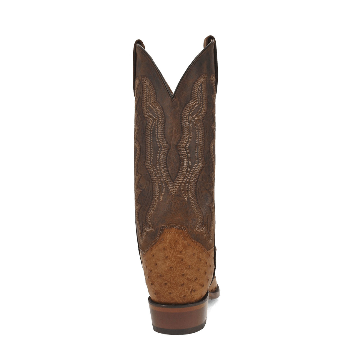 Dan Post Men's Gehrig Full Quill Ostrich Boot, Saddle – toe
