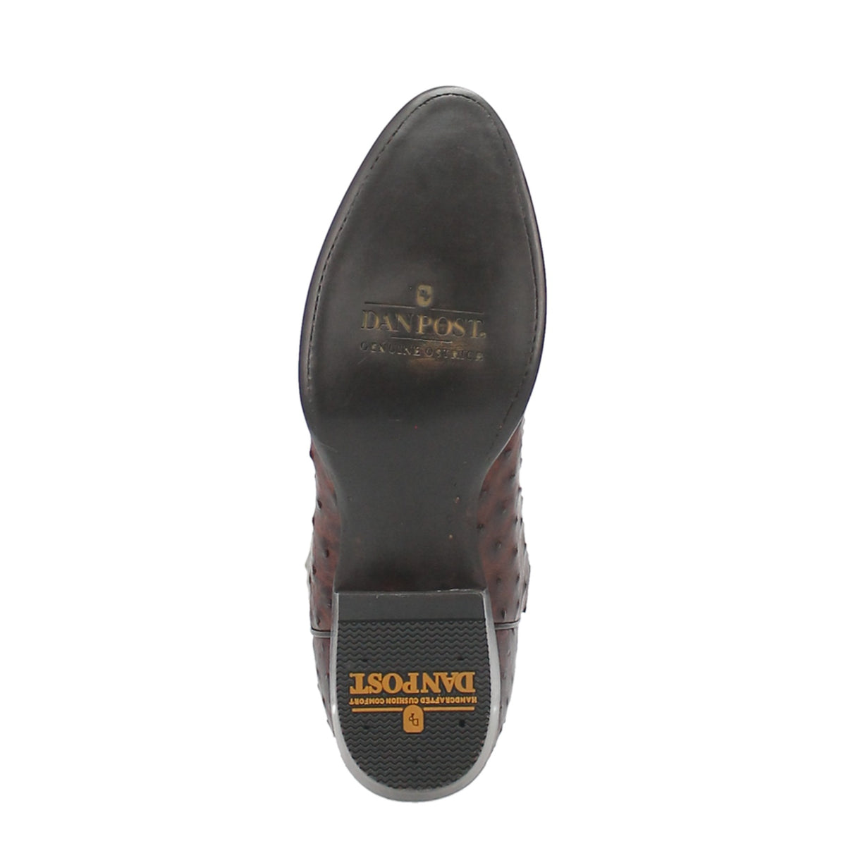Dan Post Men's Pershing Full Quill Ostrich Boot, Brass – sole