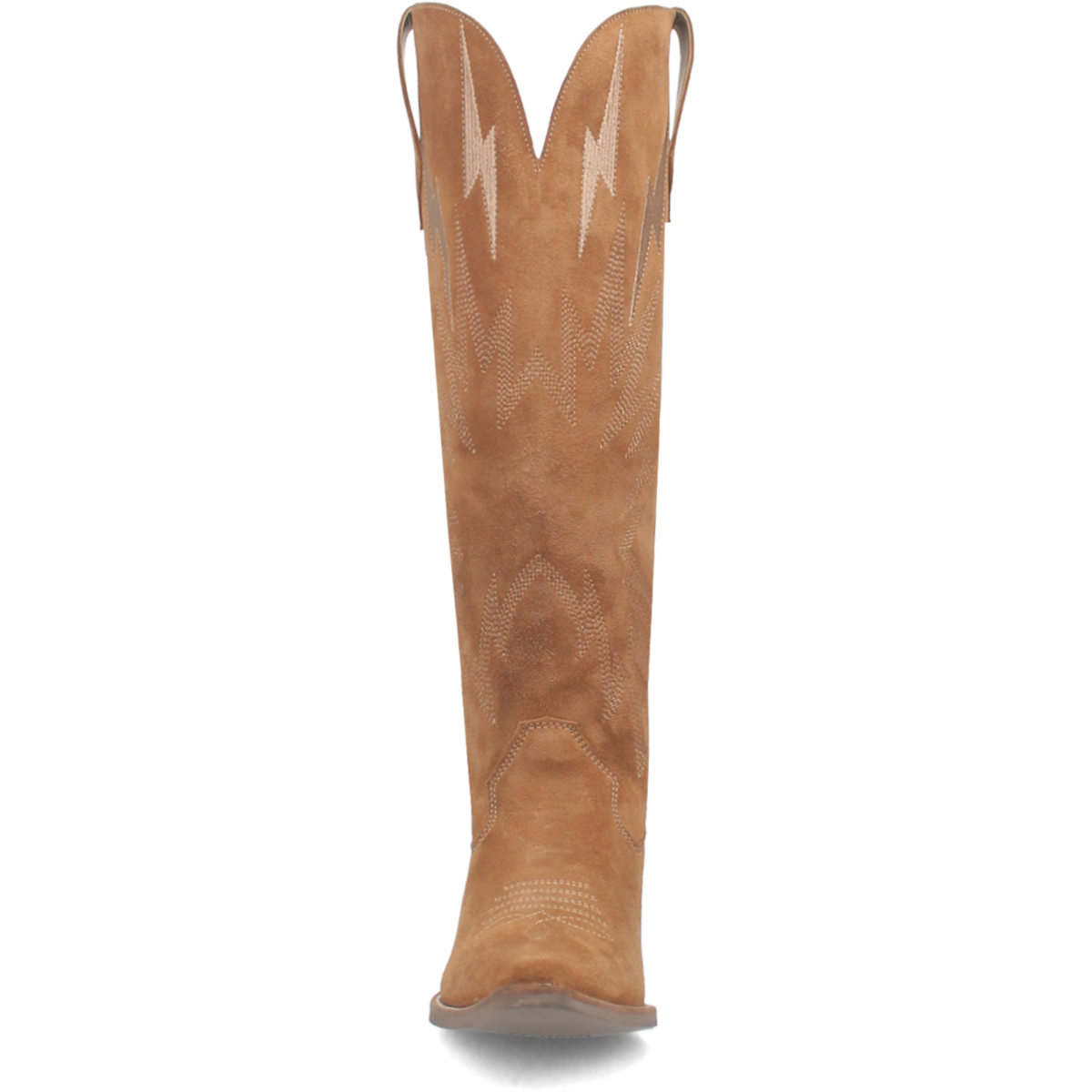 Dingo Women's Thunder Road camel boots with western style, featuring leather construction and decorative stitching.