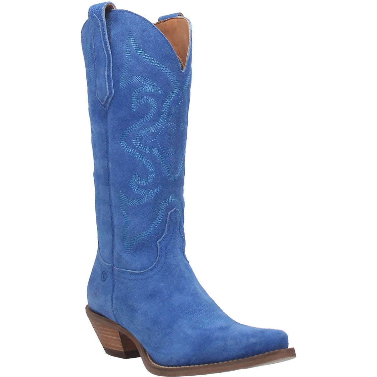 Dingo Women's Out West Western Boot, Blue – 3-4 front