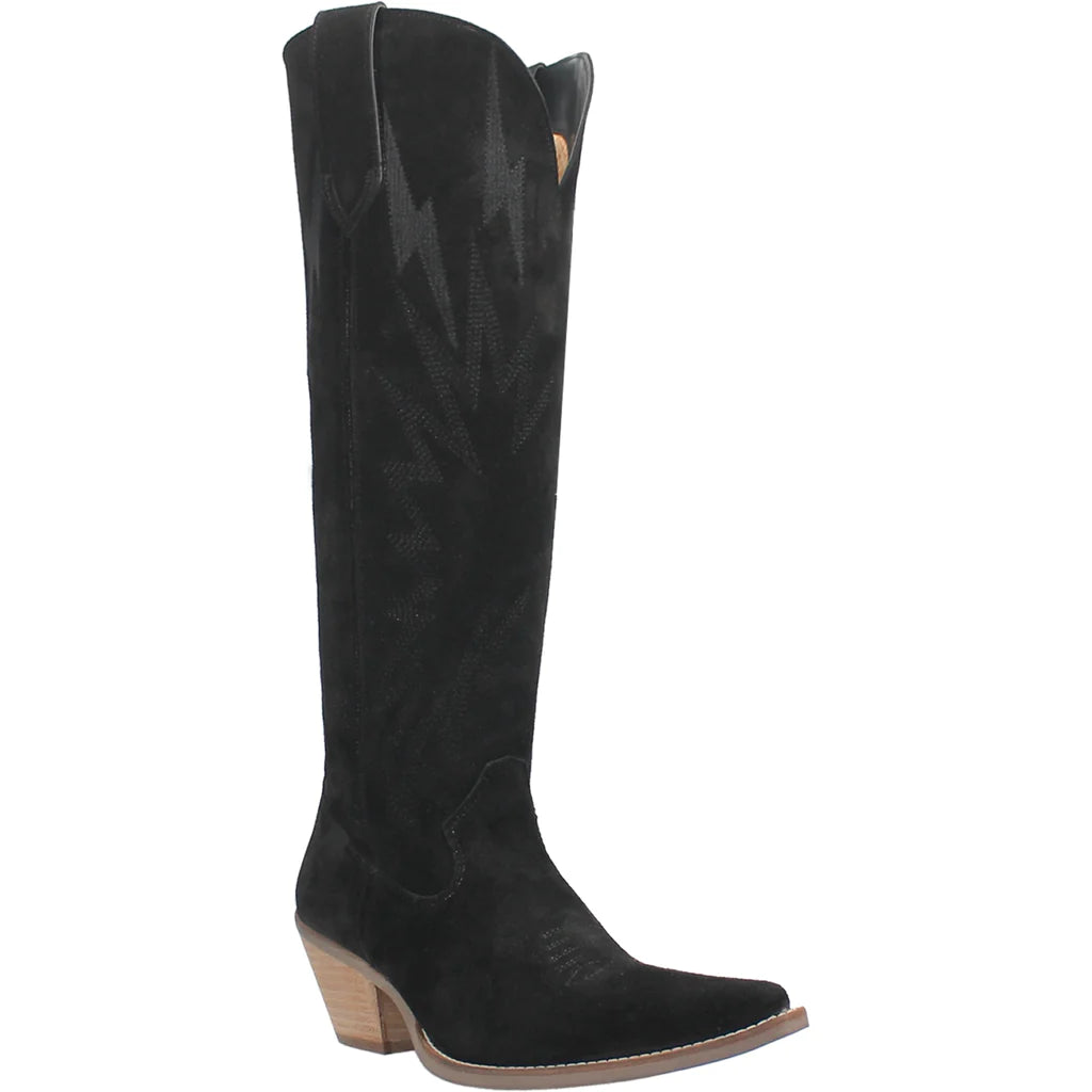 Dingo Women's Thunder Road Boot, Black – 3-4 front