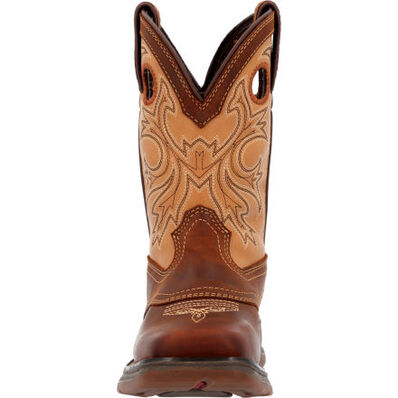 Durango Kids' Lil' Rebel Western Boot, Brown Tan – front
