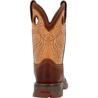 Durango Kids' Lil' Rebel Western Boot, Brown Tan – heel