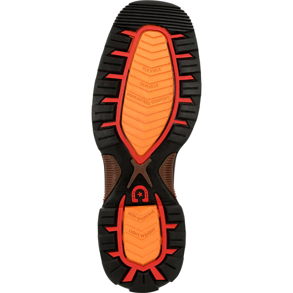 Durango Maverick women's steel toe waterproof western work boots with leather upper and rugged outsole.