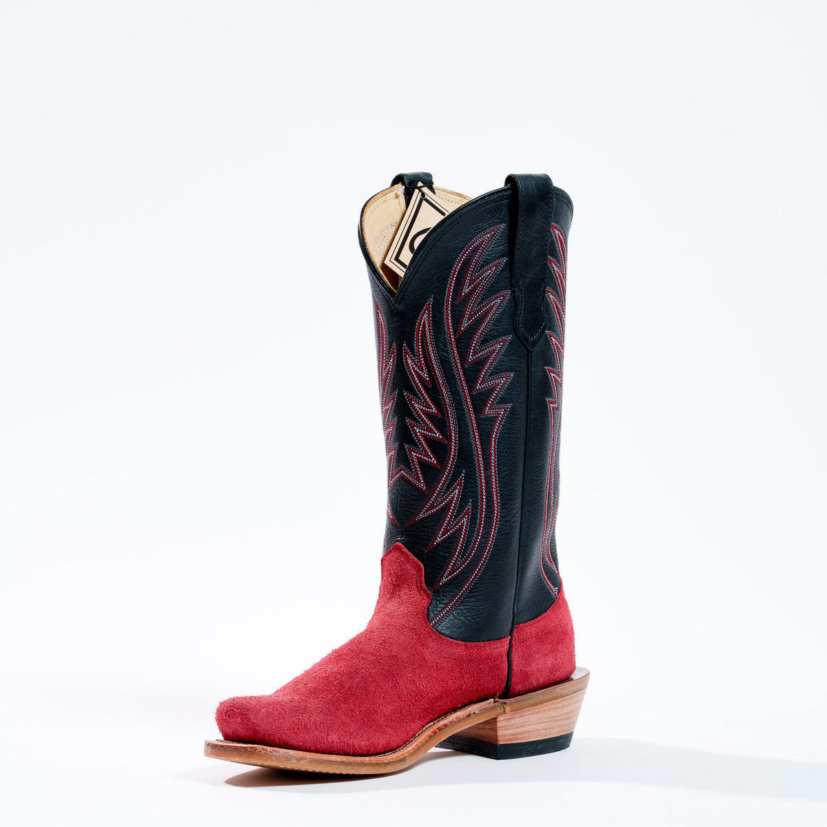 Fenoglio Boot Co. Womens Red Roughout w/Black Puma 00101684 - view 1