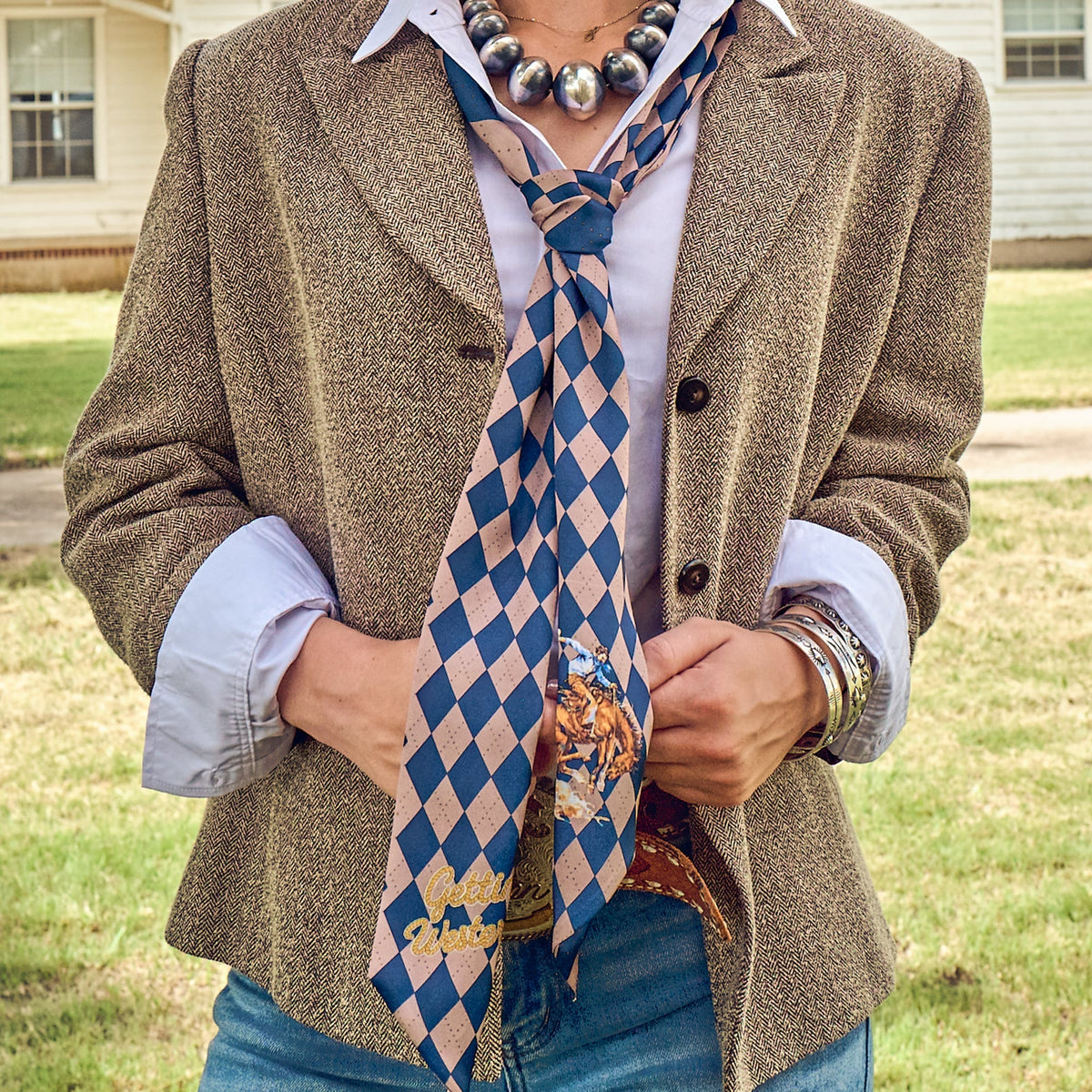 Fringe Scarves Womens Argyle BOLI GETTIN' WESTERN - view 1