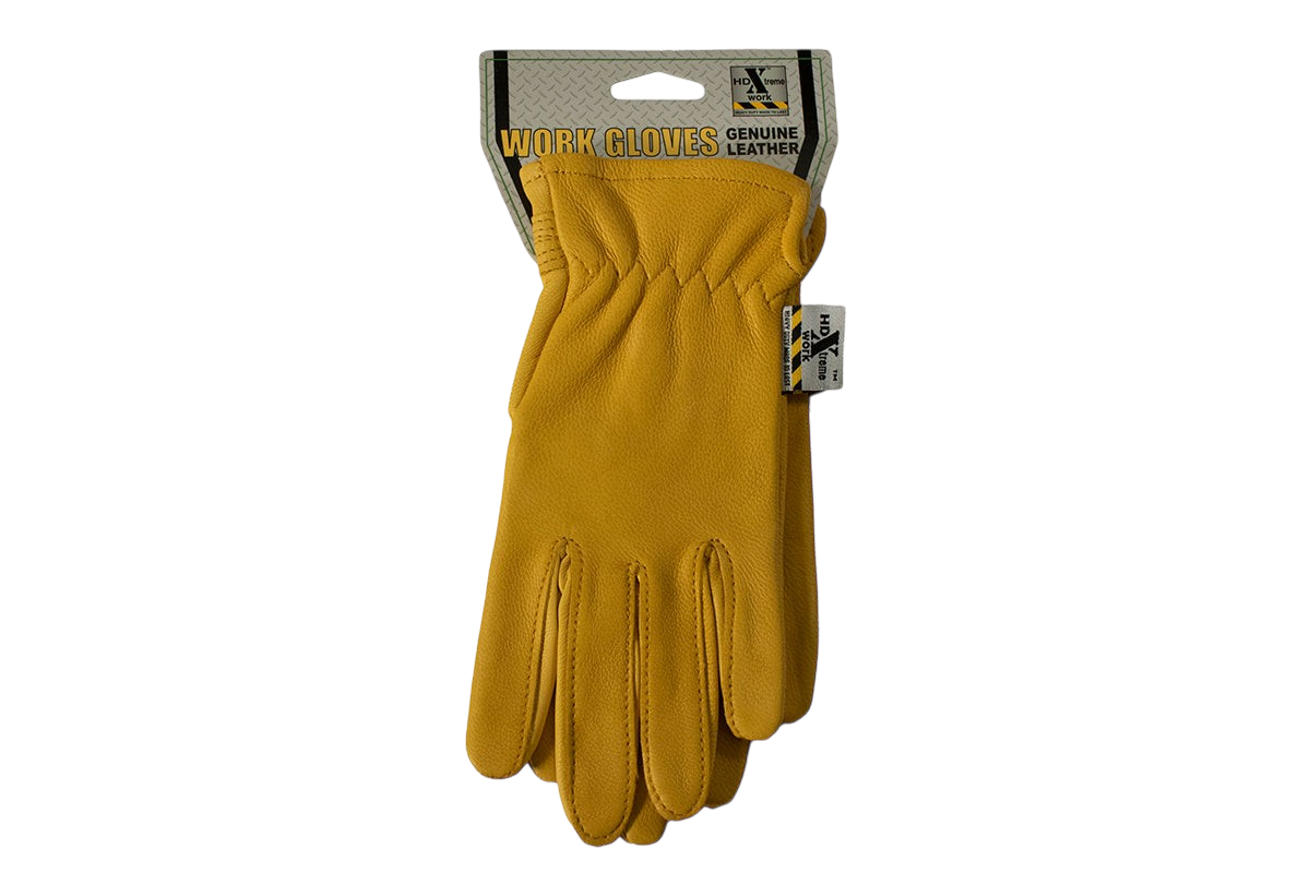 HDX Kids' goatskin gloves by M&F, showing durable leather gloves designed for children's outdoor activities.