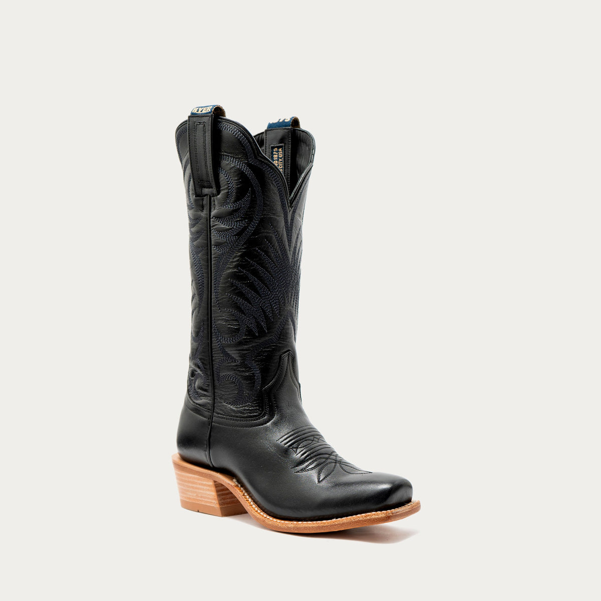 HYER Women's Leawood 13" Western Boot, Black – 3-4 front