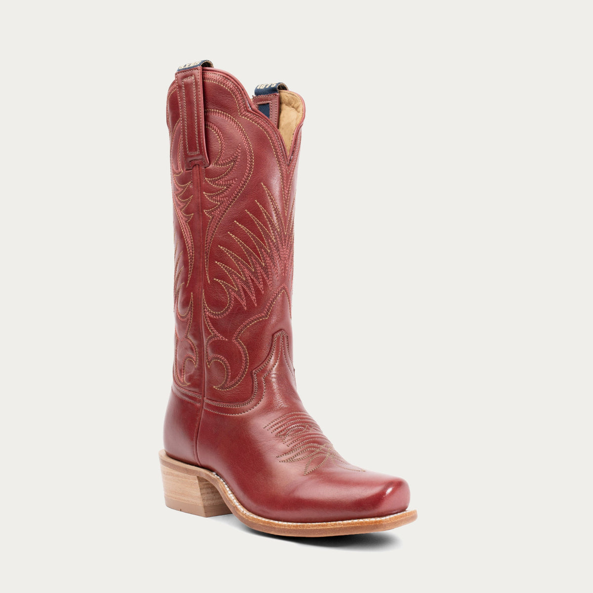 HYER Women's Leawood 13" Western Boot, Red – 3-4 front