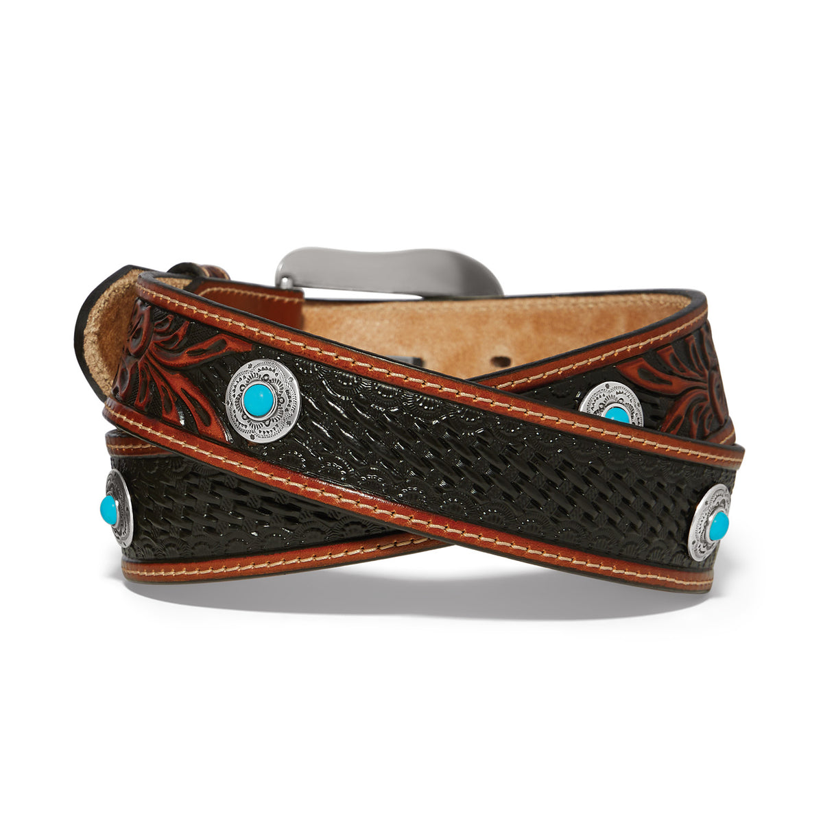 Justin Men's Durango Belt, Black – detail