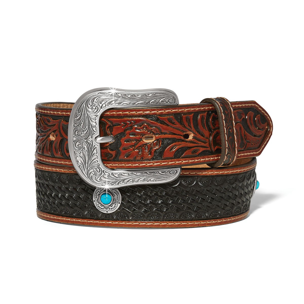 Justin Men's Durango Belt, Black – front