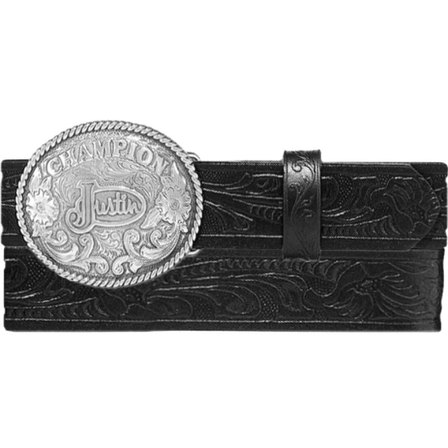 Justin Kids' Champion tool belt by Leegin, black belt with multiple pouches for kids' tools and accessories.
