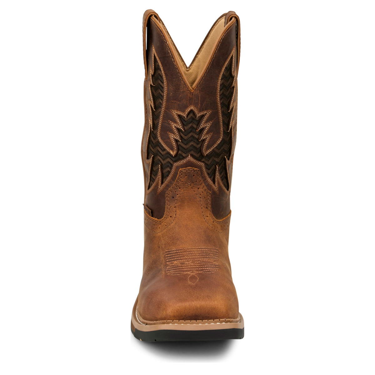 Justin Men's Bolt 11" Waterproof Comp Toe Work Boot, Pecan – toe
