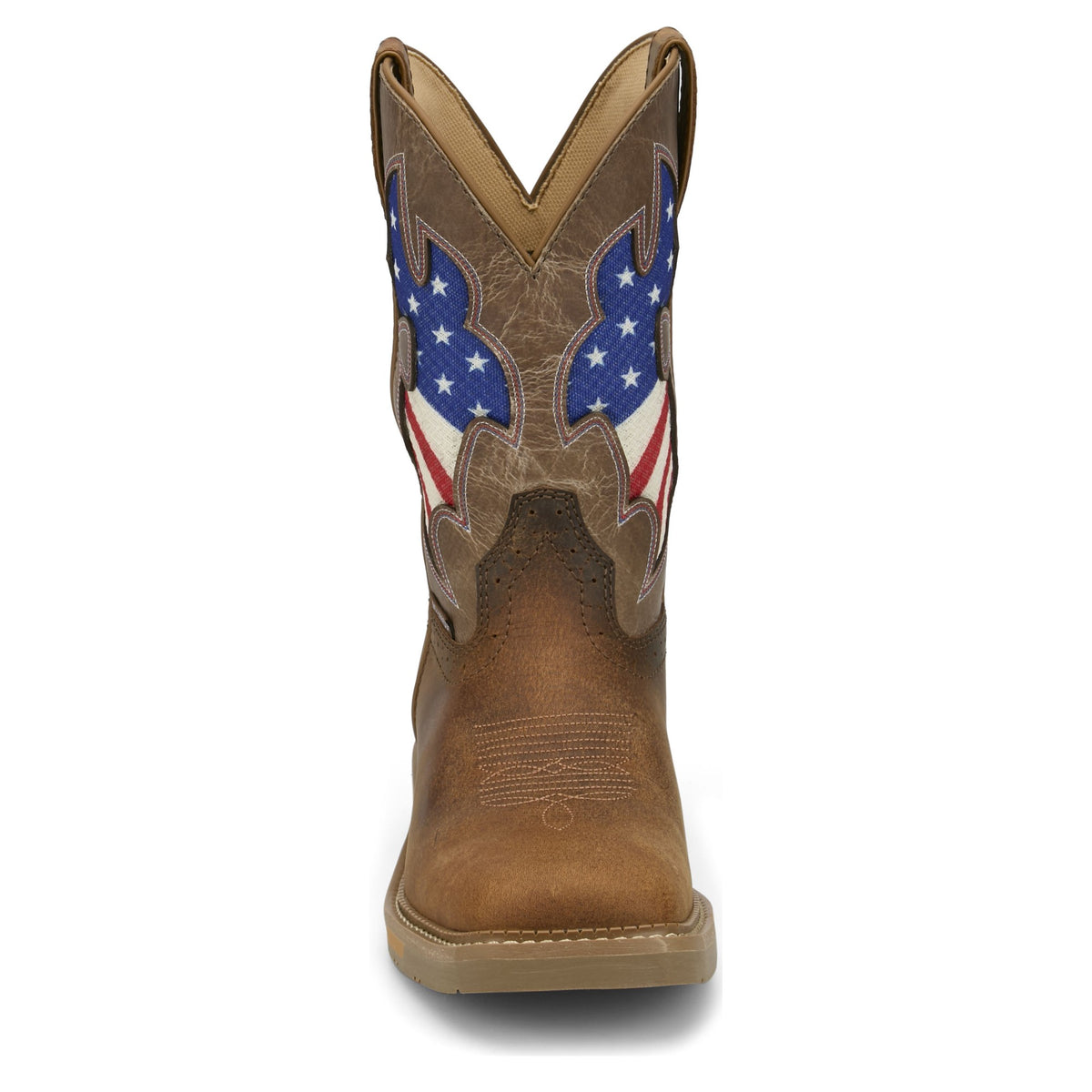 Justin Men's Bolt 11" Waterproof Work Boot, Pecan – toe