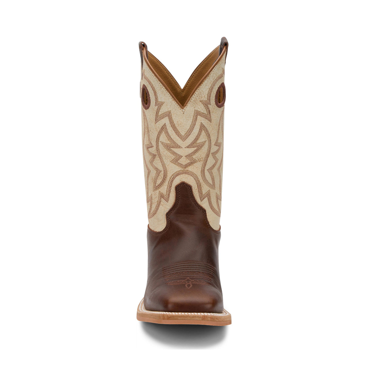 Justin Men's Caddo 11" Western Boot, Cognac Damiana – toe