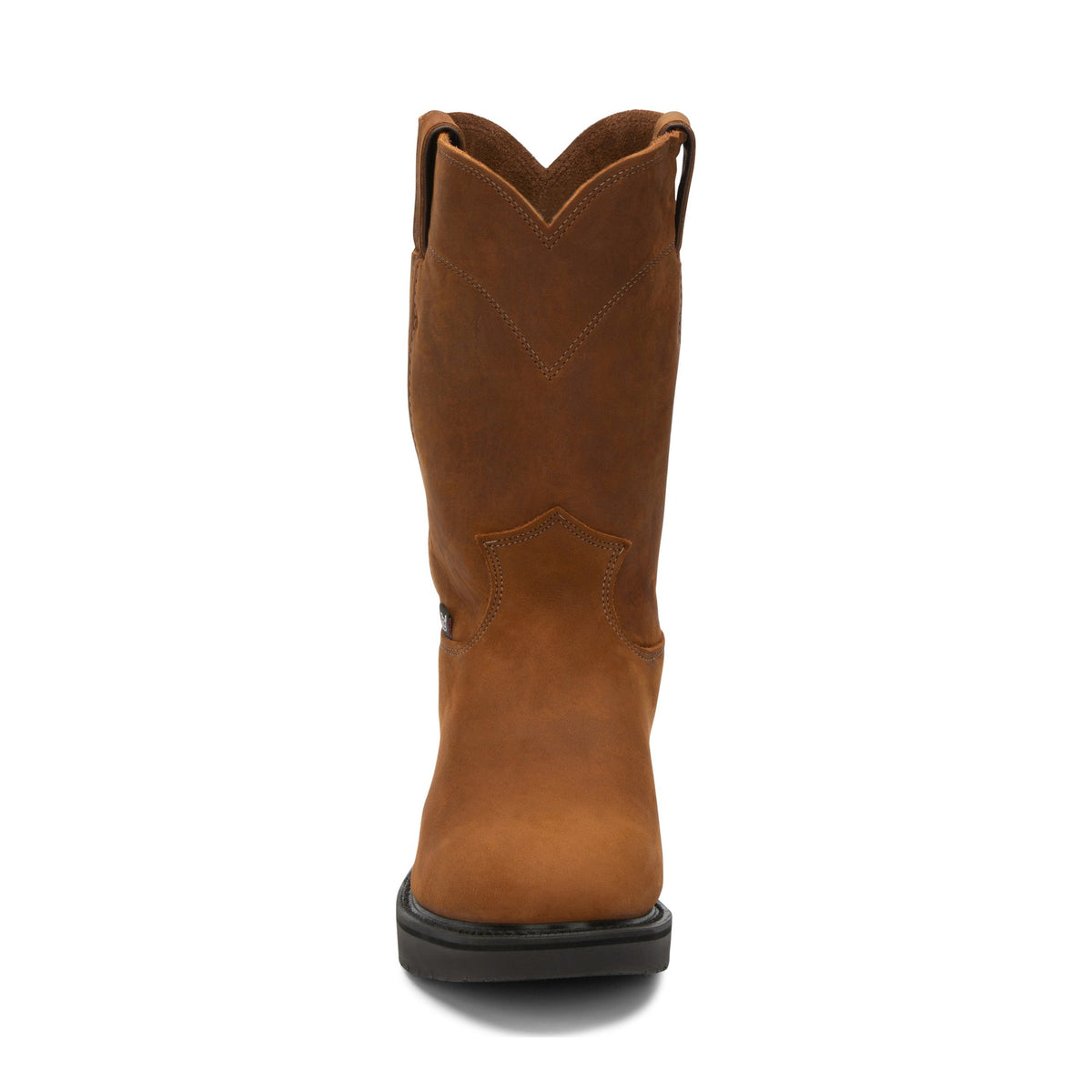 Justin Men's Conductor 10" Work Boot, Hazel Brown – toe