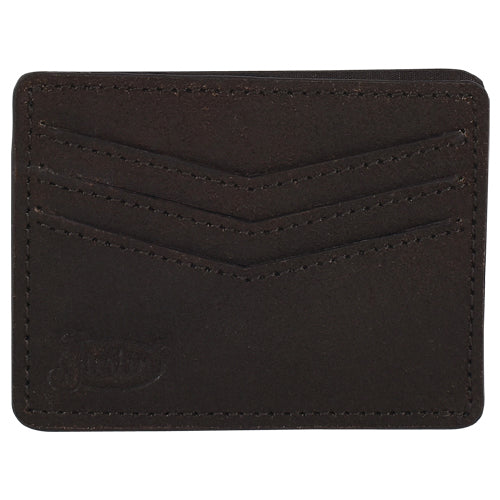 Justin Mens Genuine Leather Card Wallet Chocolate