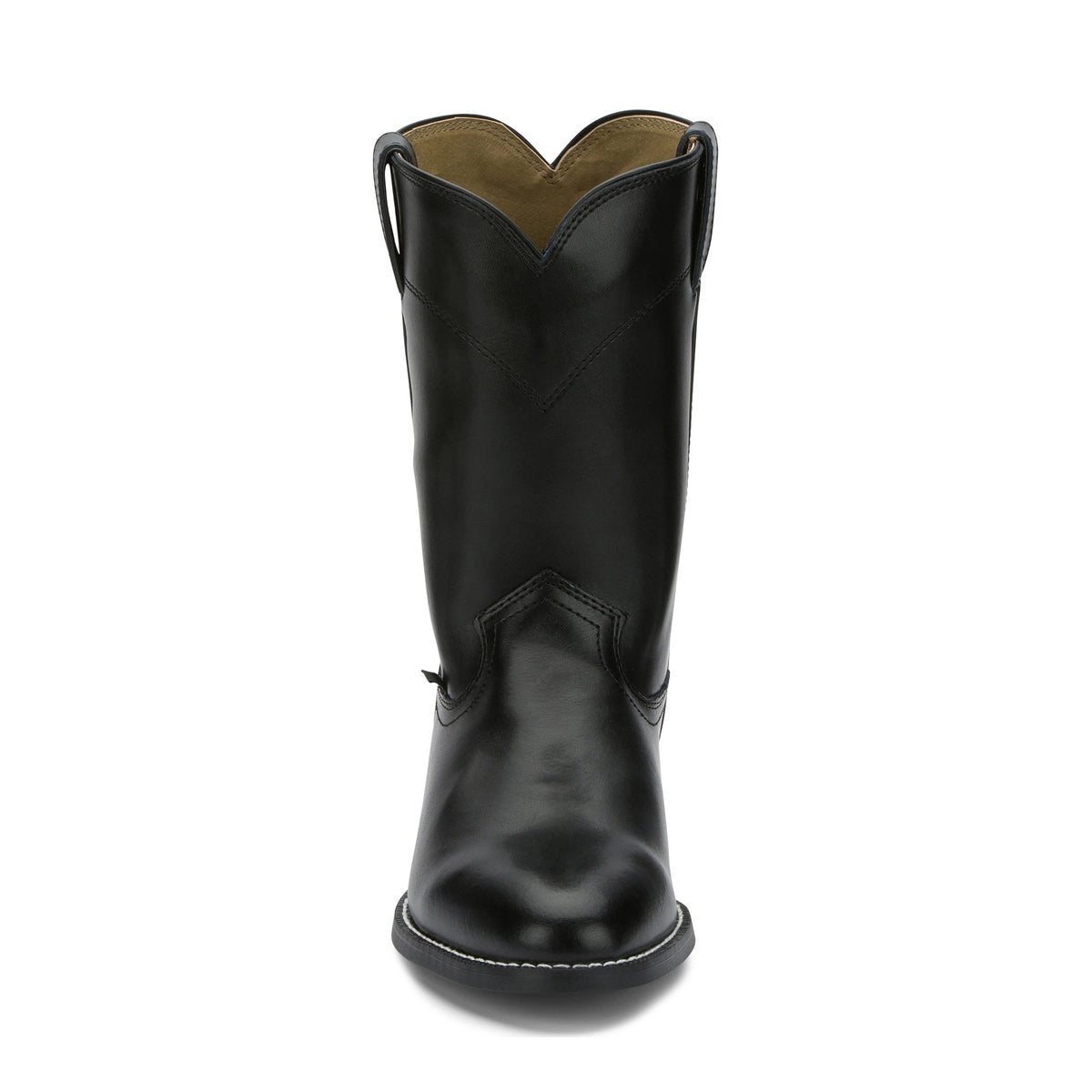 Justin Men's Temple 10" Roper Boot, Black – toe