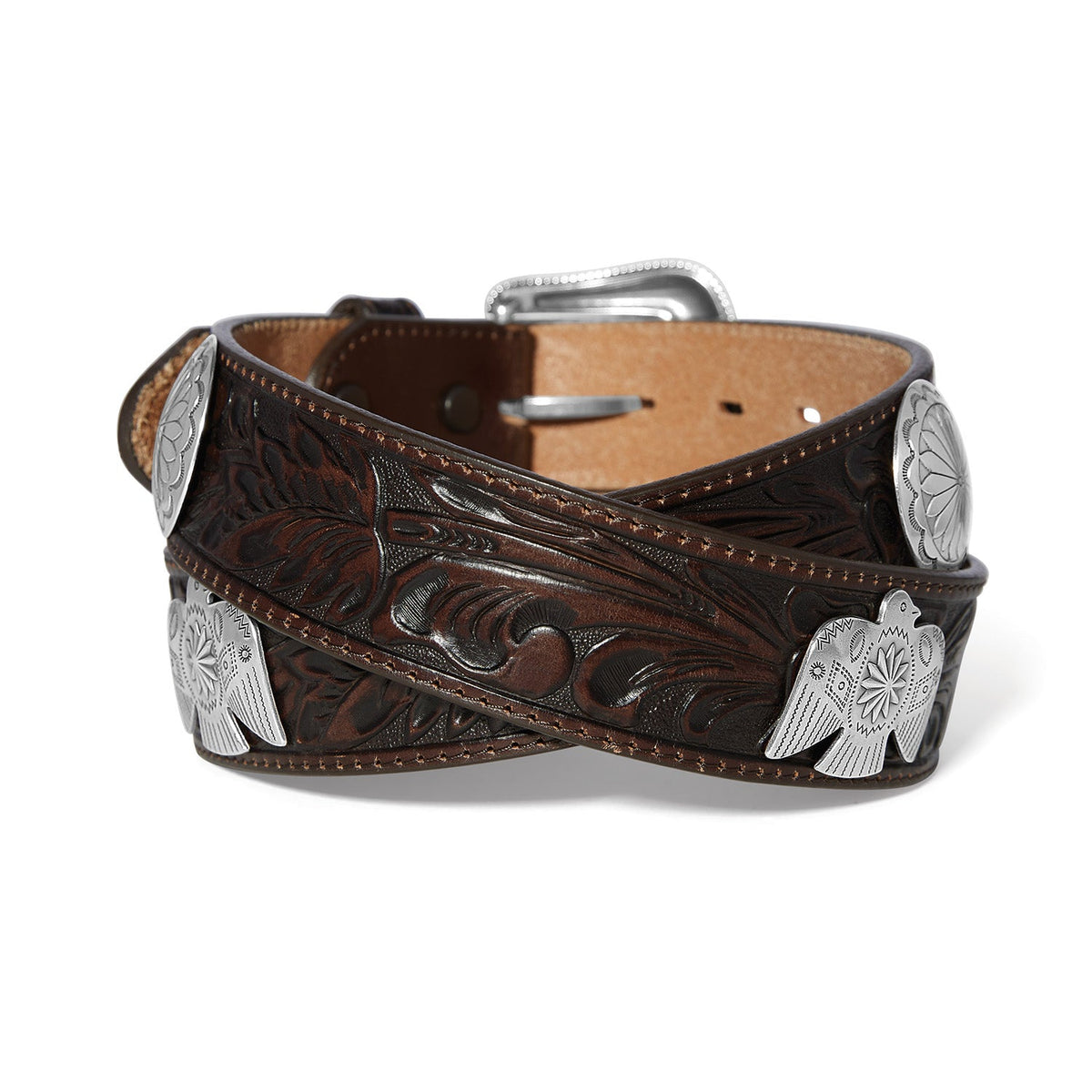 Justin Men's Thunder Belt, Brown – detail