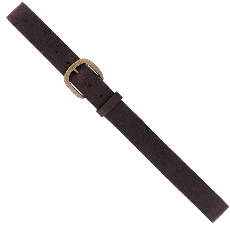 Justin Work Basic Belt by Leegin, men's leather belt with a simple buckle, style no. 232BR, shown in brown.