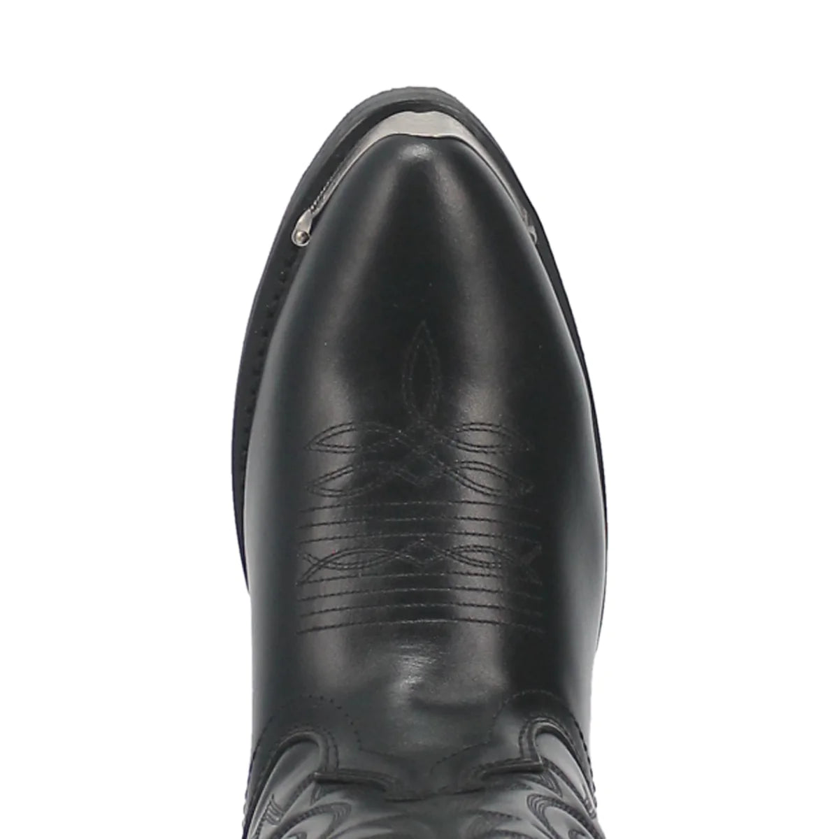 Black Laredo Men's McComb Boot, stylish western-style leather boots with stitching details and pull tabs.