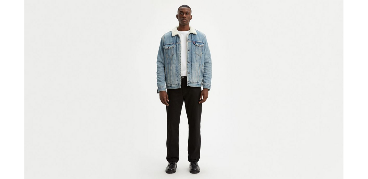 Black Levi's 550™ Relaxed Fit men's jeans showing classic five-pocket design and relaxed fit style.