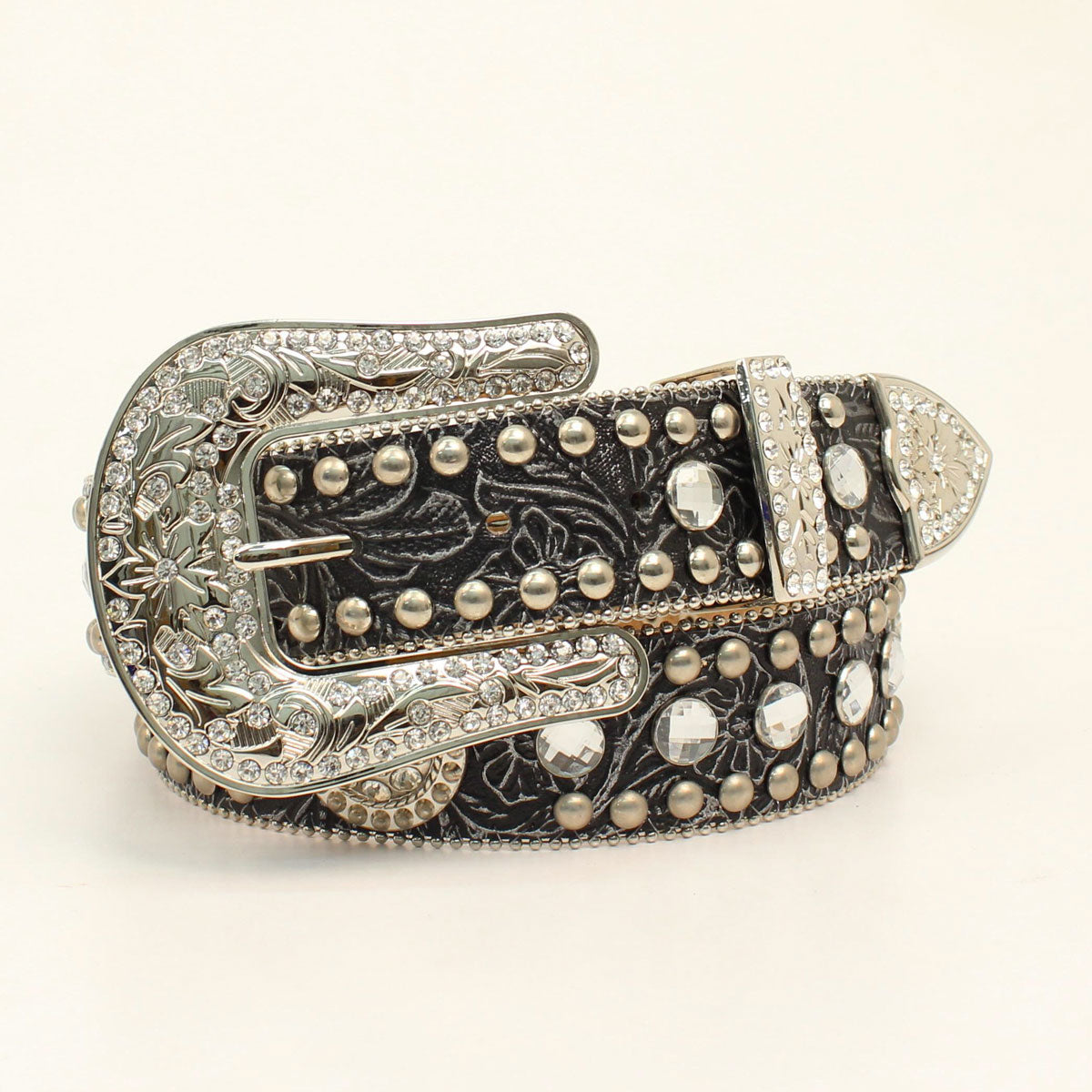 M&F Blazin Roxx women's rhinestone belt with sparkling embellishments, stylish accessory for casual or dressy outfits.